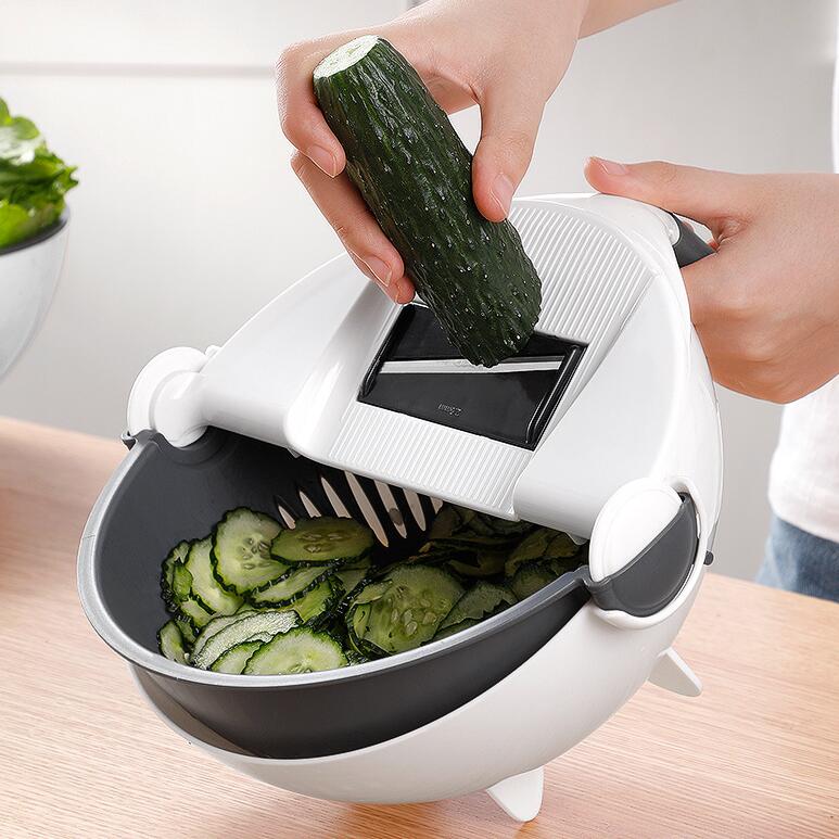 Multifunctional Vegetable Cutter With Drain Basket