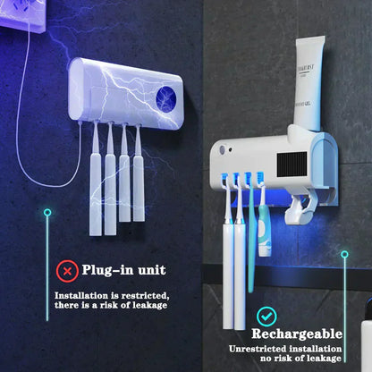 Solar Toothbrush Dispenser Holder