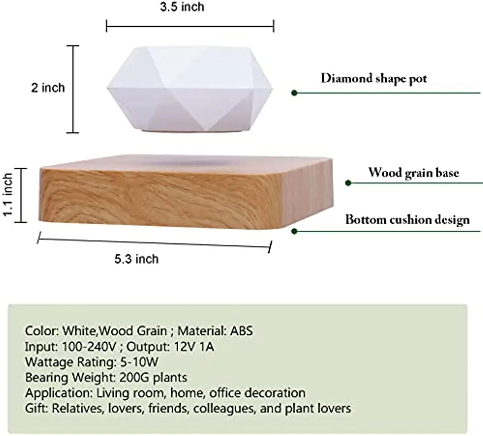 Floating Levitating Magnetic Plant Pot